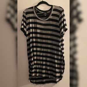 Striped Tunic with Side Slit